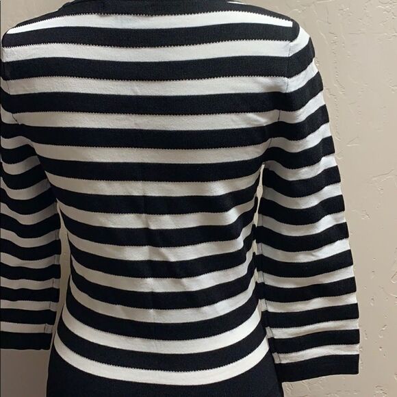 Mng Suit by Mango Black & White Bodice Black Skirt Contrast Bodycon Dress Small - Picture 6 of 9